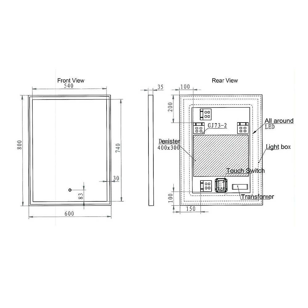 arcisan_ku06110_tech_drawing