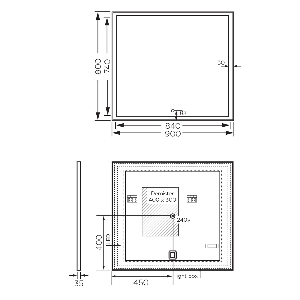 Backlit mirror detail deals
