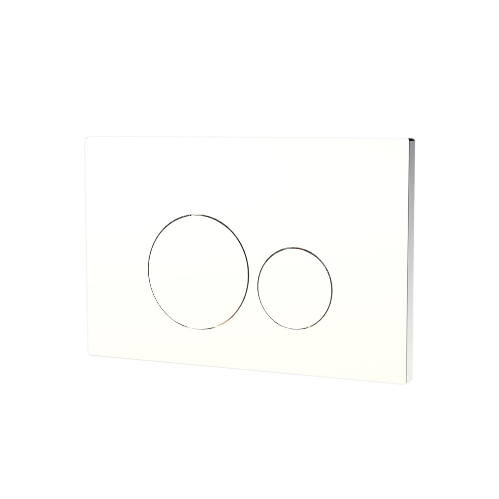 Venn Dual Flush Panel - Gloss White | Streamline Products