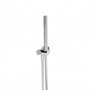 Axus tubular handshower on swivel wall bracked