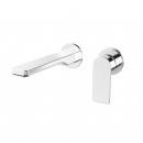Kibo wall mounted mixer set - 190mm spout with round back plate