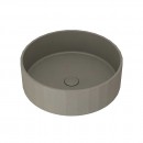 Kasta-Lux FIC above counter faceted round basin with pop up waste | Olive