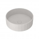 Kasta-Lux FIC above counter faceted round basin with pop up waste | White Stone