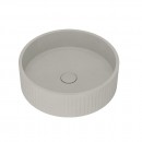 Kasta-Lux FIC above counter 40cm ribbed round basin with pop up waste | Earth