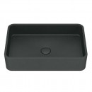 Kasta-Lux FIC above counter ribbed basin with pop up waste | Charcoal