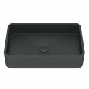 Kasta-Lux FIC above counter ribbed basin with pop up waste | Charcoal