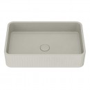 Kasta-Lux FIC above counter ribbed basin with pop up waste | Earth