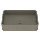 Kasta-Lux FIC above counter ribbed basin with pop up waste | Olive