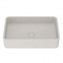 Kasta-Lux FIC above counter ribbed basin with pop up waste | White Stone