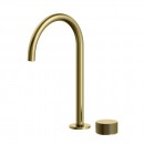 Vierra Basin mixer with Extended Height Spout - Brushed Brass PVD