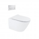Synergii Wall Hung Pan, in-wall Cistern, Xoni flush panel with Slim Line Seat