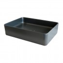 Xoni 500x350 Thin Rectangular Above Counter Basin - Matte Black