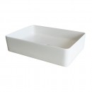 Xoni 500x350 Thin Rectangular Above Counter Basin - Matte White