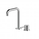 Axus Pin basin mixer with fixed squareline spout