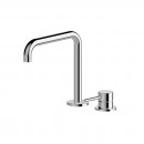 Axus Pin basin mixer with fixed squareline spout