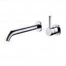 Axus Pin wall mount basin/bath mixer - lever up - 220mm spout 