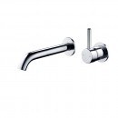 Axus Pin Lever Wall Mount Basin/Bath Mixer 2 plates - lever up - 150mm spout 