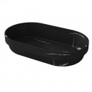 Kibo Stone 580 x 350mm semi inset basin - Nero Marquina