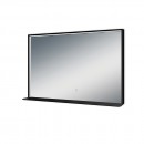 Kibo Mirror with Shelf - 900 x 700 - matte black frame
