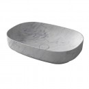 Synergii Stone 550 x 380 x 120mm above counter basin - Carrera Marble