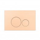 Venn Dual Flush Panel - Brushed Rose Gold