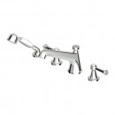 Agorà Classic Hob Mount Bath Set with Chrome Lever Handles