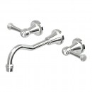 Agorà Classic Wall Mounted Basin Set with Chrome Lever Handles