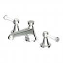 Agorà Classic Basin Set with White Ceramic Lever Handles