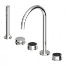 Savoir Hob Mount Bath Tap Set Smooth Flange