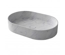 Arcistone 580 x 380 x 110mm above counter basin - Carrera Marble