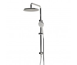 Axus twin shower column Ø300mm shower head, Fusion-Air handshower | top diverter