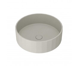 Kasta-Lux FIC above counter 43cm faceted round basin with pop up waste | Earth