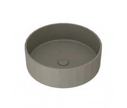 Kasta-Lux FIC above counter faceted round basin with pop up waste | Olive