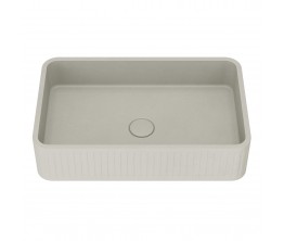 Kasta-Lux FIC above counter ribbed basin with pop up waste | Earth