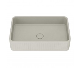 Kasta-Lux FIC above counter ribbed basin with pop up waste | Earth