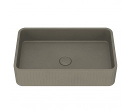 Kasta-Lux FIC above counter ribbed basin with pop up waste | Olive