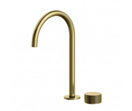 Vierra Basin mixer with Extended Height Spout - Brushed Brass PVD