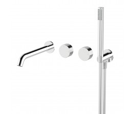 Vierra Twin mixer with handshower and 220mm spout