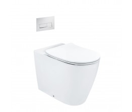 Synergii Wall Faced Pan, in-wall Cistern, Xoni flush panel with Slim Line Seat