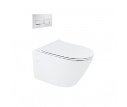 Synergii Wall Hung Pan, in-wall Cistern, Xoni flush panel with Slim Line Seat