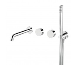 Venn Twin mixer with handshower and 220mm spout