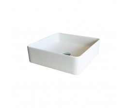 Xoni 400 Thin Square Above Counter Basin - Matte White
