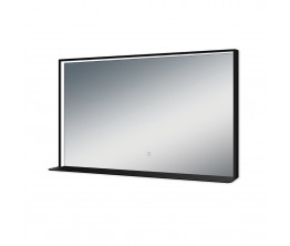 Kibo Mirror with Shelf - 1200 x 700 - matte black frame