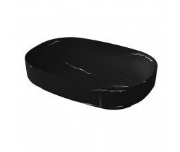 Synergii Stone 550 x 380 x 120mm above counter basin - Nero Marquina