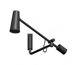 Closer Black Shower With Height Adjust Arm