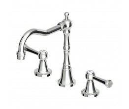 Agorà Classic Basin Set with Chrome Lever Handles