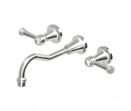 Agorà Classic Wall Mounted Basin Set with Chrome Lever Handles