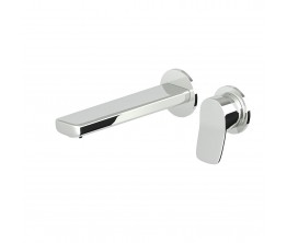 Brim Wall Mount Basin Mixer - 180mm spout