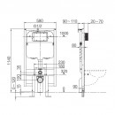 Arcisan concealed in-wall cistern with frame_tech