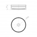 ARCISAN solid surface Ø380mm above counter basin - Matte White_Tech